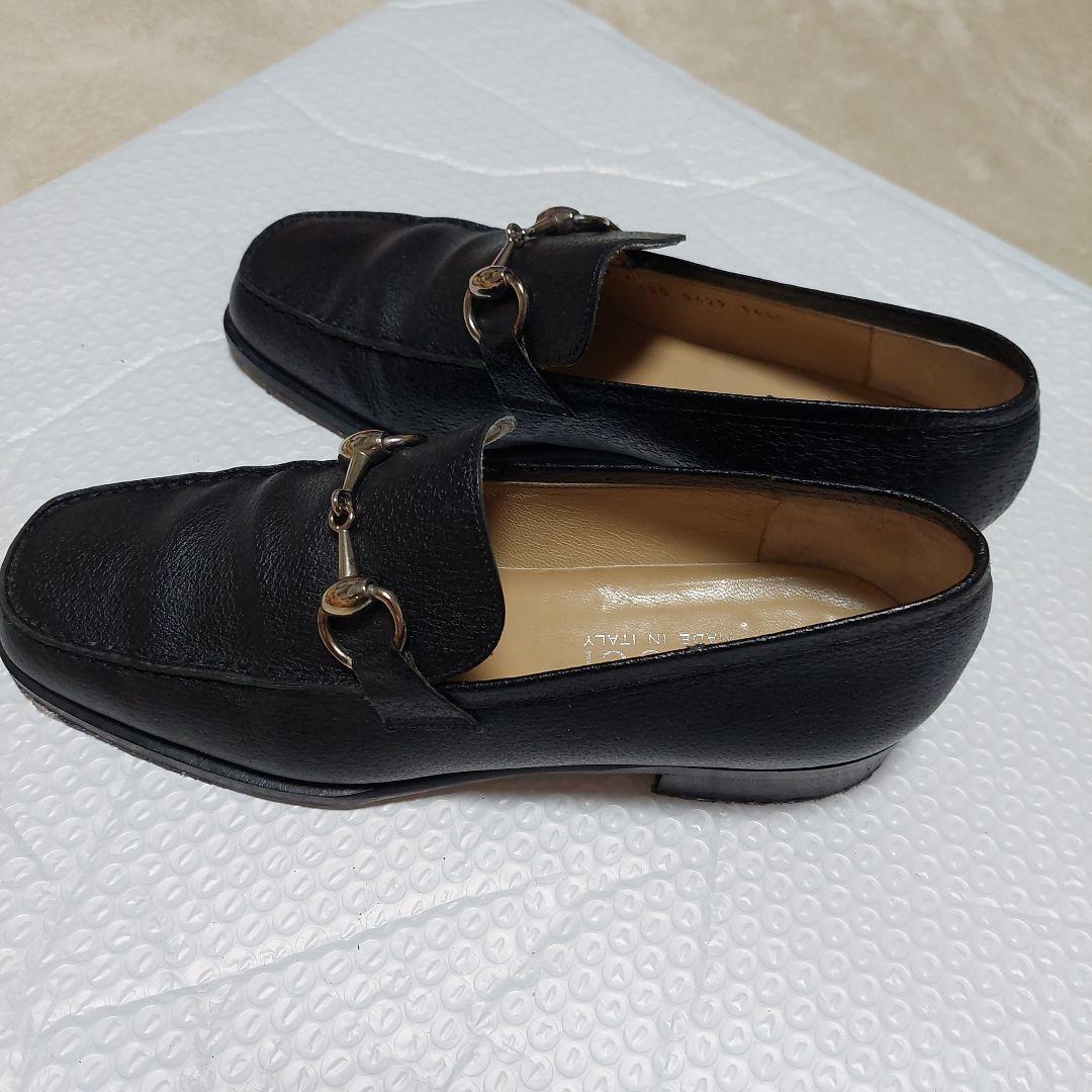 GUCCI 　ホースビット　ブラック ローファー 金具付き