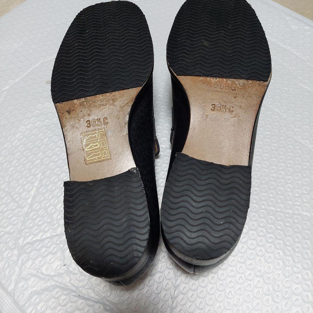 GUCCI 　ホースビット　ブラック ローファー 金具付き