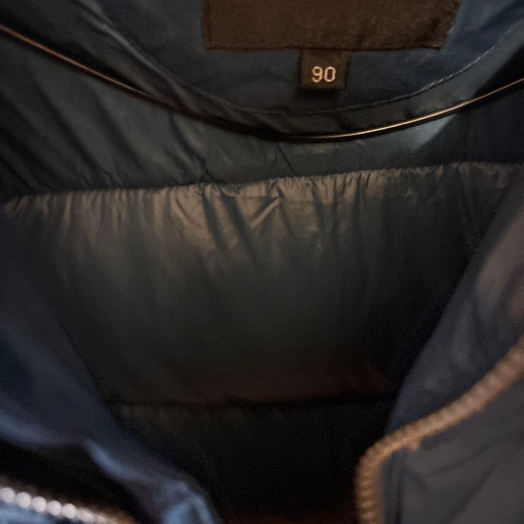 【美品】 ノースフェイス フードダウン レディースL ネイビーパープル