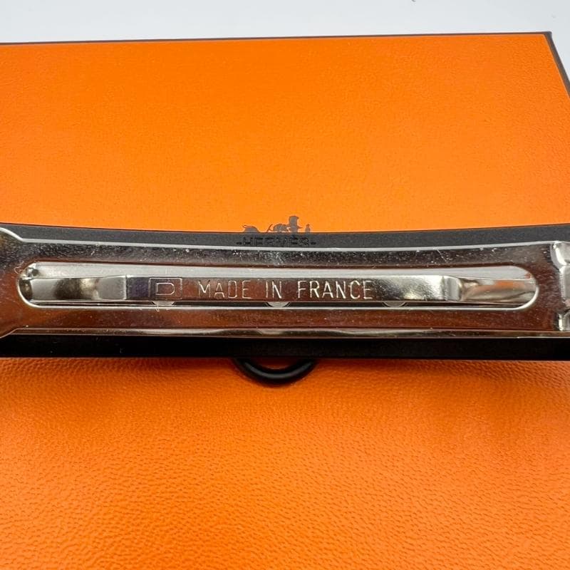 極美品 HERMES カプリスGM バレッタ ブラック メドール