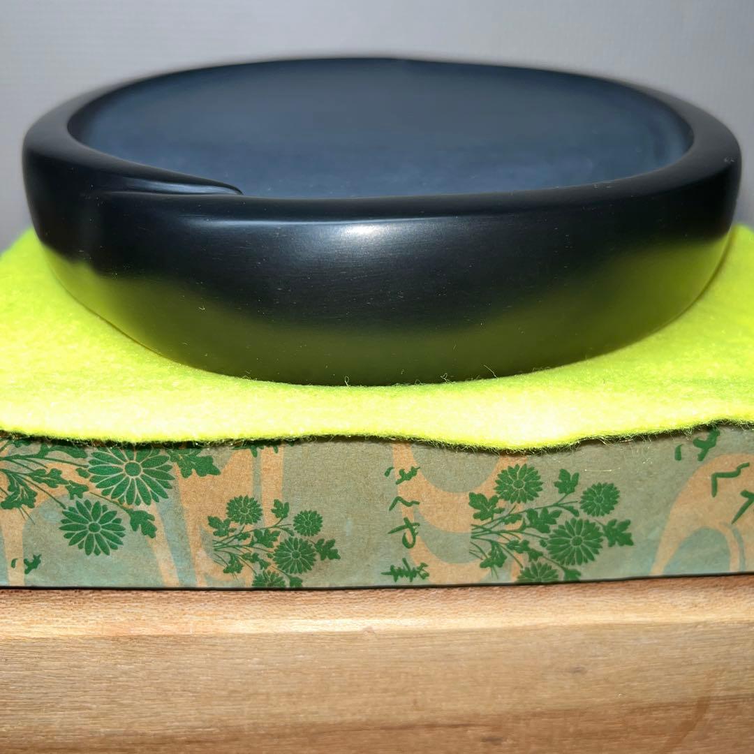 ⭕️雨畑硯　希少　桃研　雨畑真石　大阪きくや筆本舗製　美品　硯側ツルツル