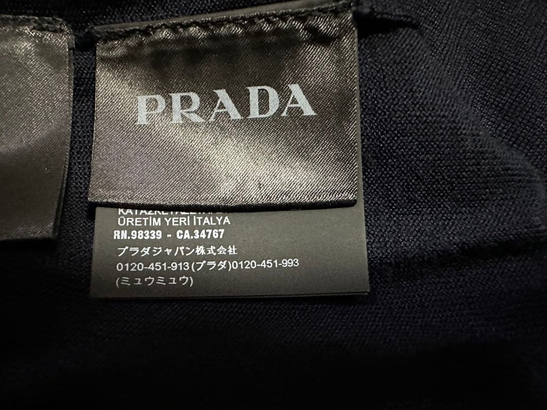 PRADA ハイゲージクルーネックニット ネイビー
