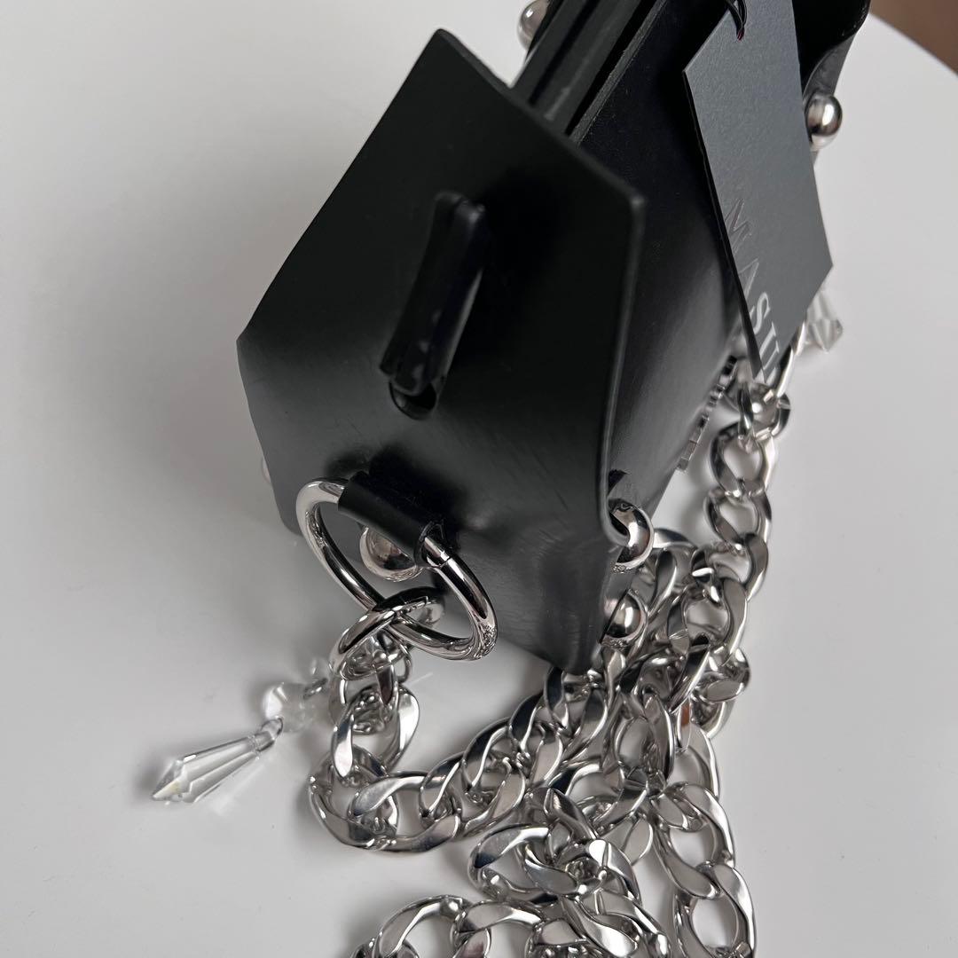 美品 MASU 24AW Leather cake bag BLACK