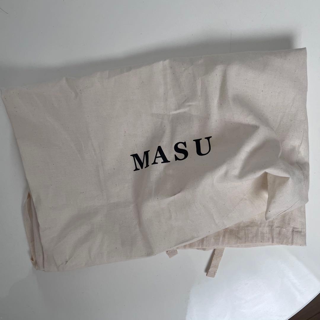 美品 MASU 24AW Leather cake bag BLACK