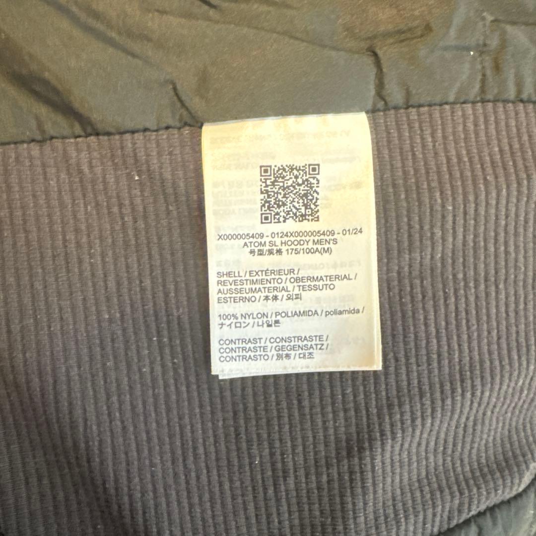 り*う様 美品 ARC'TERYX アークテリクス Atom SL Hoody