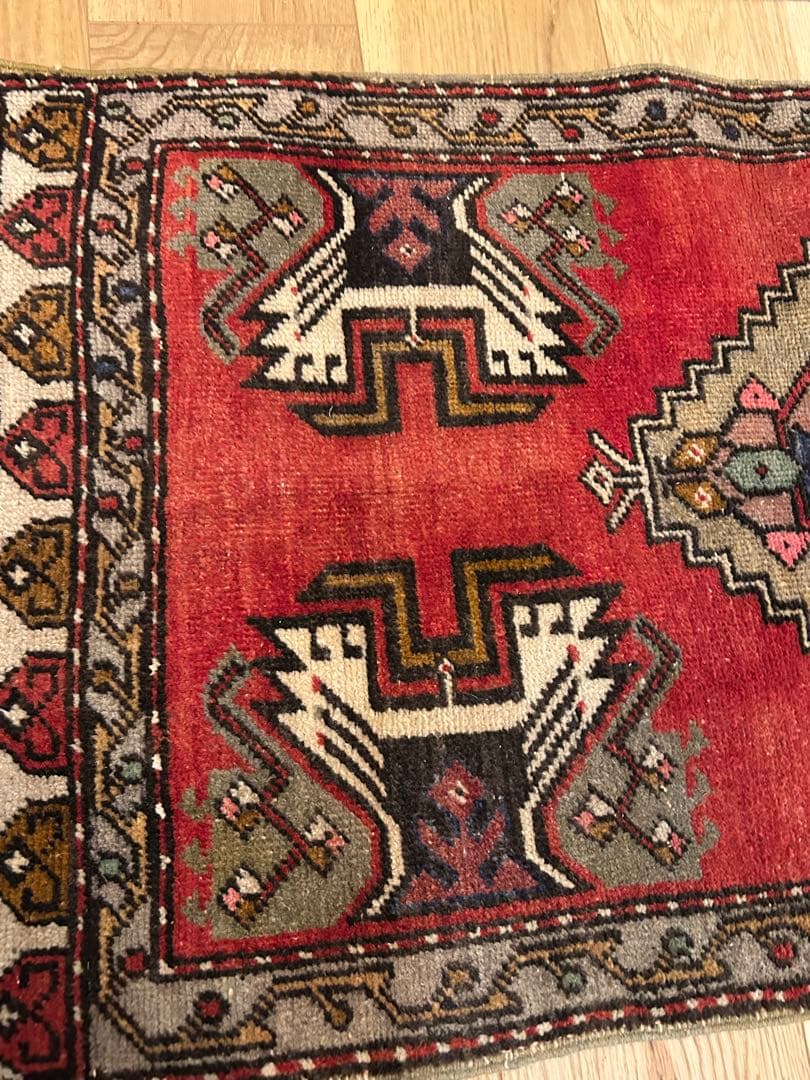 トライバルラグ・トルコヴィンテージラグ・ウール約51×99cm