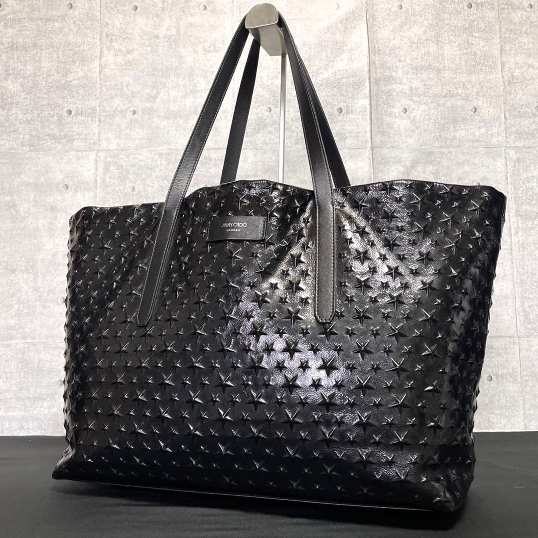 専用品JIMMY CHOO PIMLICO パテントレザー 黒 トートバッグ