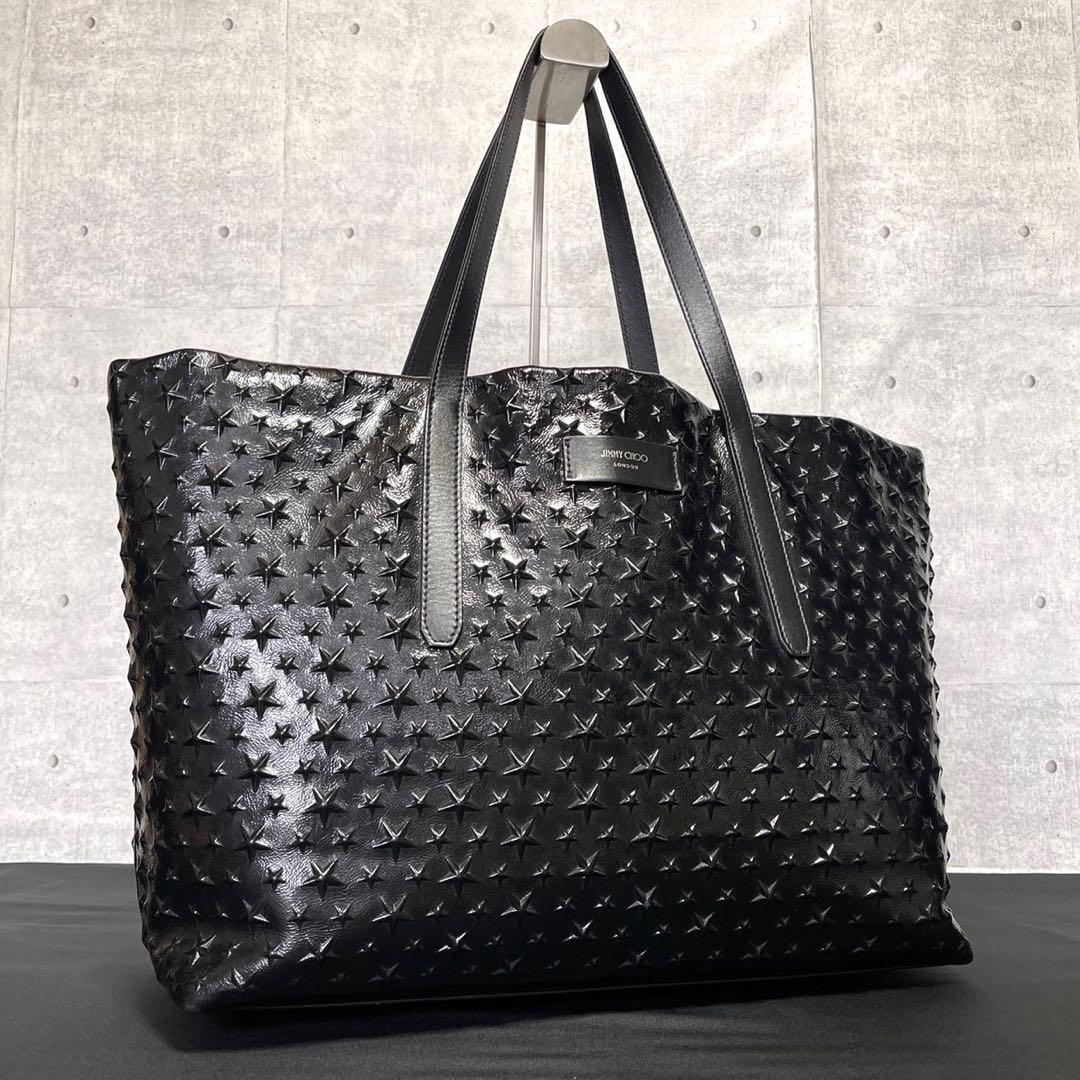 専用品JIMMY CHOO PIMLICO パテントレザー 黒 トートバッグ