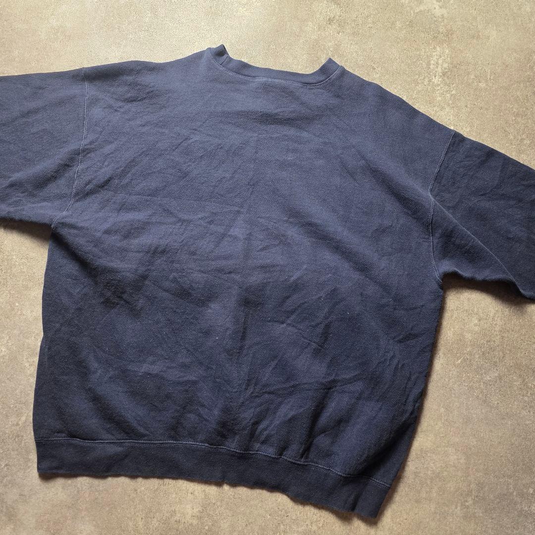 90sUSA製NIKEナイキスウェットトレーナーワンポイント肉厚フェードナスコン