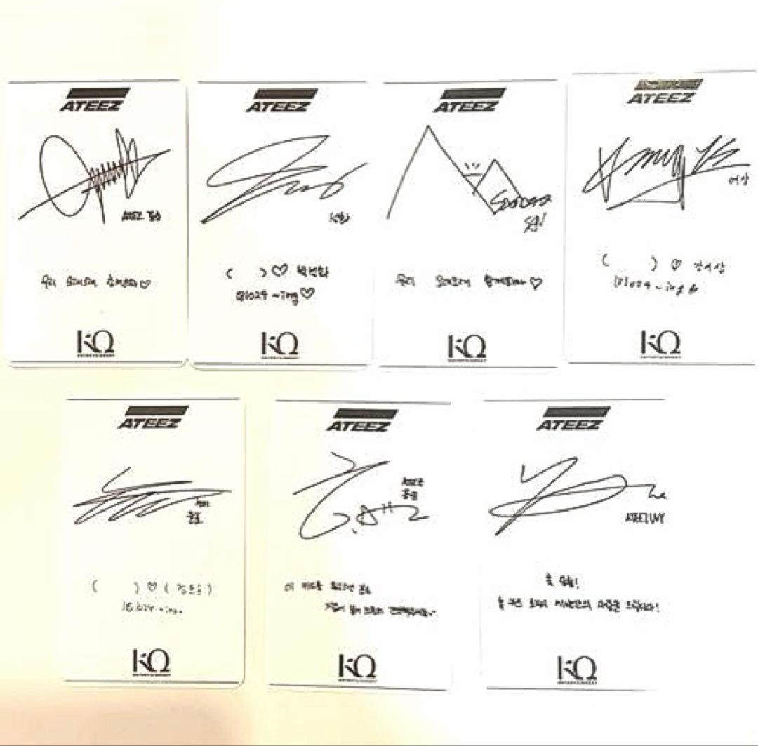 ATEEZ トレカ OTK MUSIC 韓国語 ver 7枚 コンプ セット