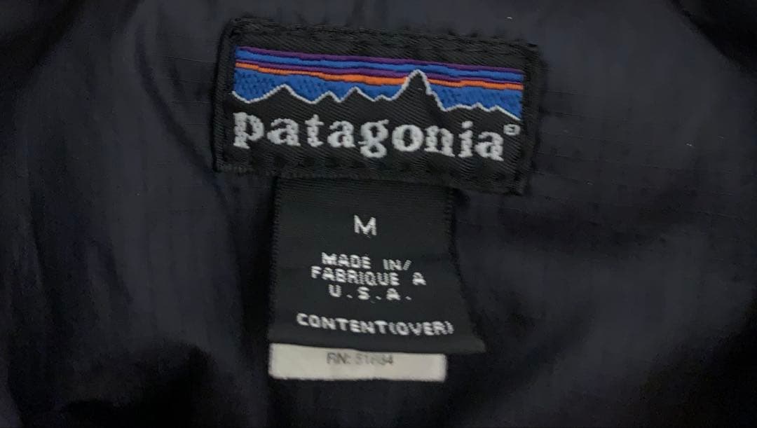90s patagonia パフボール フルジップ USA製 サイズM
