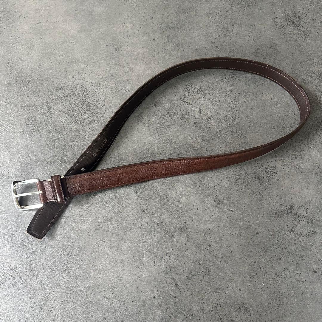 超希少✨BURBERRY 銀製バックル　silver刻印　レザーベルト