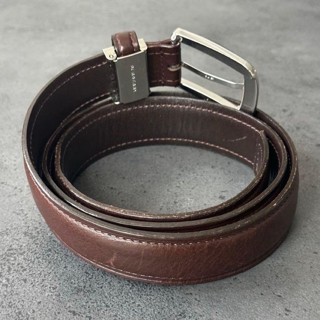超希少✨BURBERRY 銀製バックル　silver刻印　レザーベルト