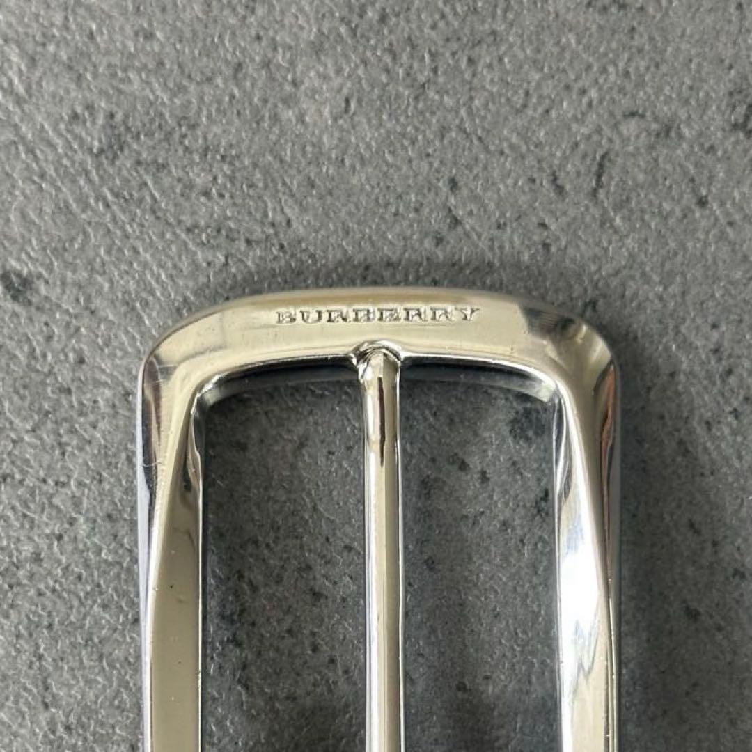 超希少✨BURBERRY 銀製バックル　silver刻印　レザーベルト
