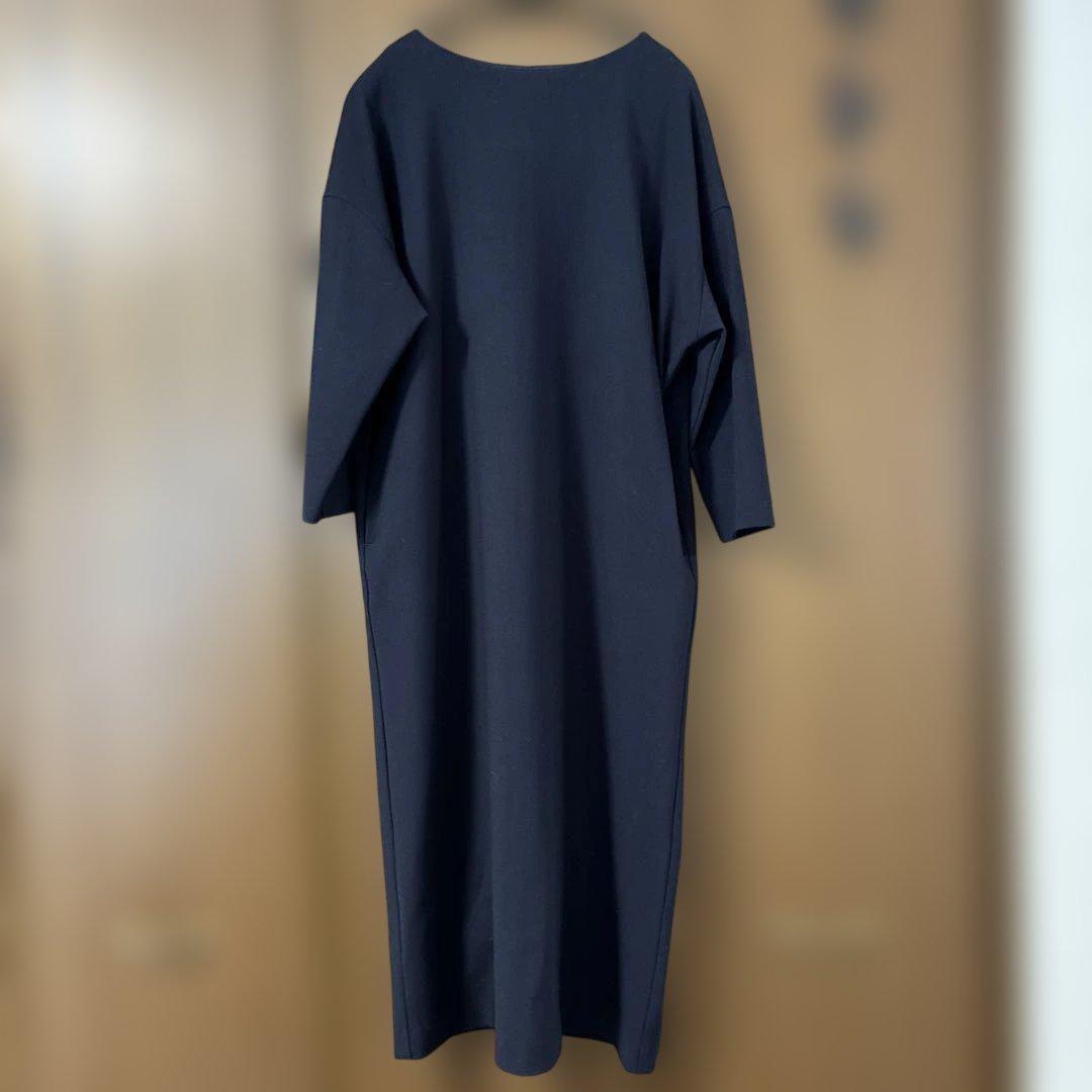 SOEJUウールライク9分袖ワンピース