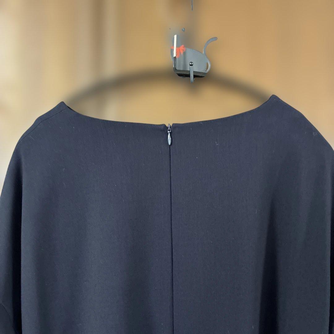 SOEJUウールライク9分袖ワンピース