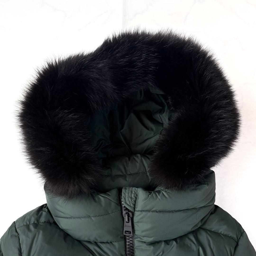 ヘルノ POLAR TECH ダウンコート 2way フォックスファー 44