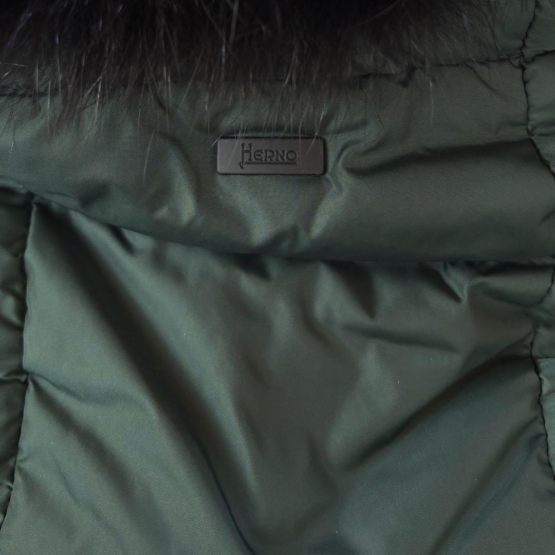 ヘルノ POLAR TECH ダウンコート 2way フォックスファー 44