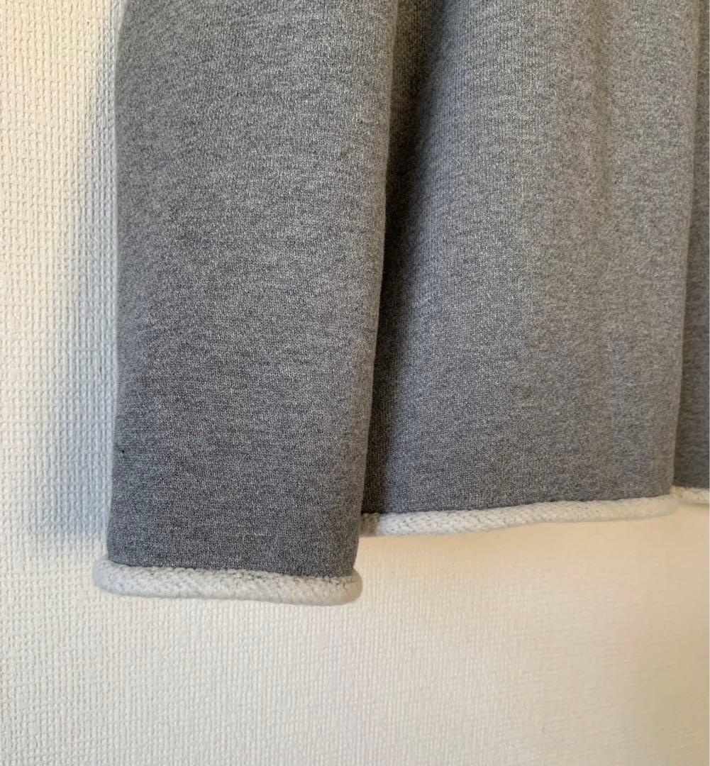 オーダーメイド　スウェット素材の極暖セーター　ボトルネック　グレー