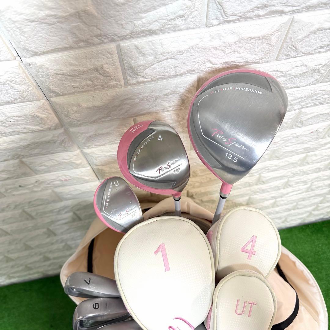 ゴルフセット　初心者応援　レディース　PureSpin 右打ち　ラウンドOK