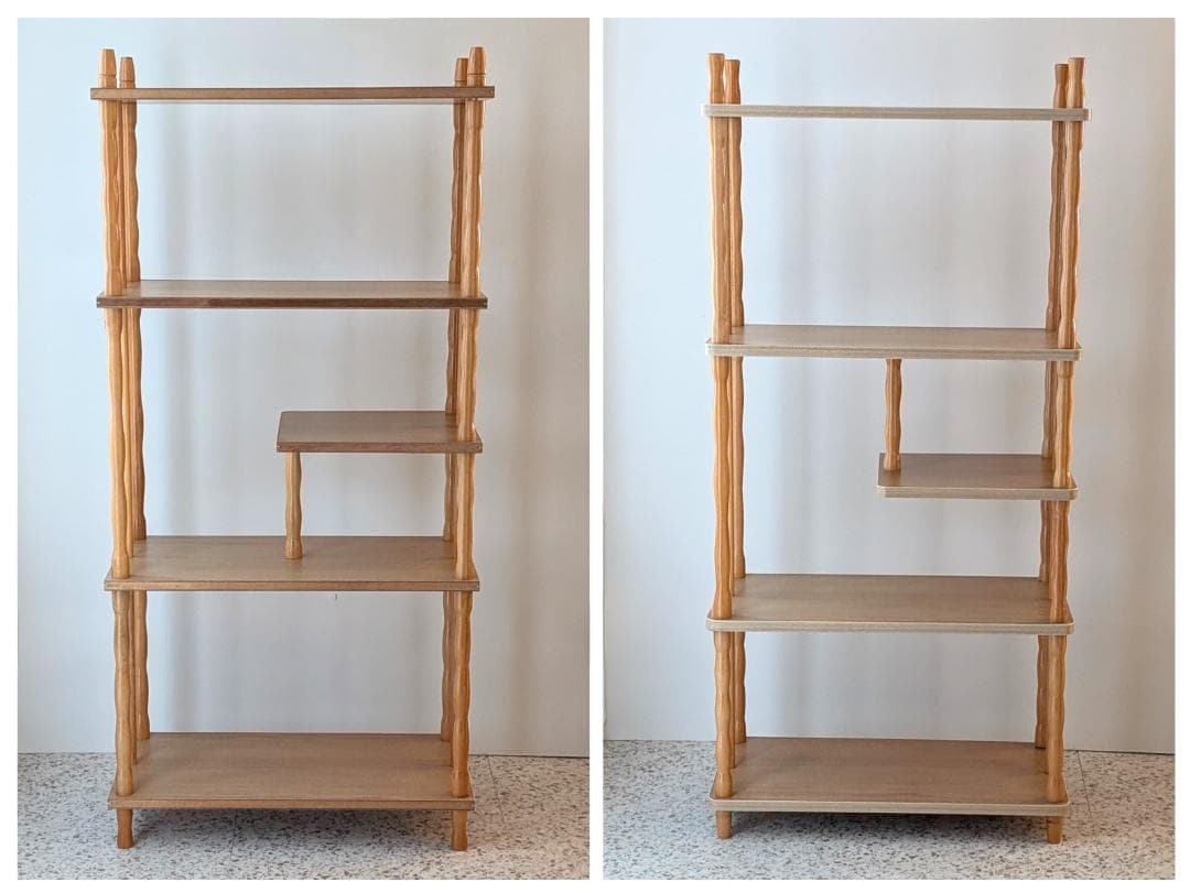 ビンテージ 木製 飾り棚 ウッド オープンシェルフ ディスプレイラック レトロ