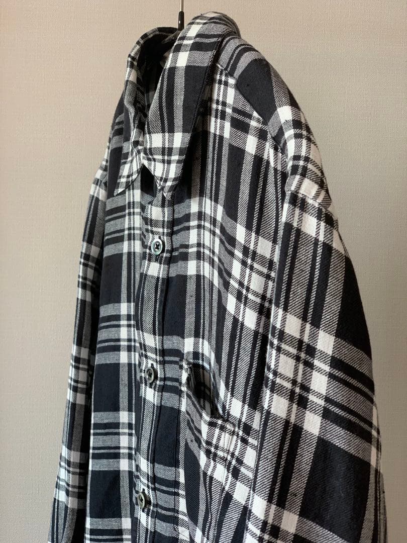 に*み様 Margaret Howell ブラック×ホワイト チェック リネンシ