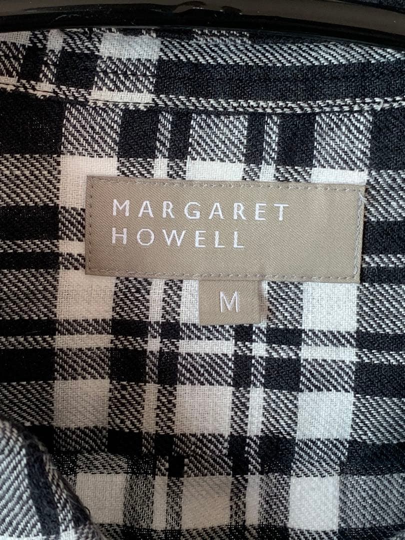 に*み様 Margaret Howell ブラック×ホワイト チェック リネンシ