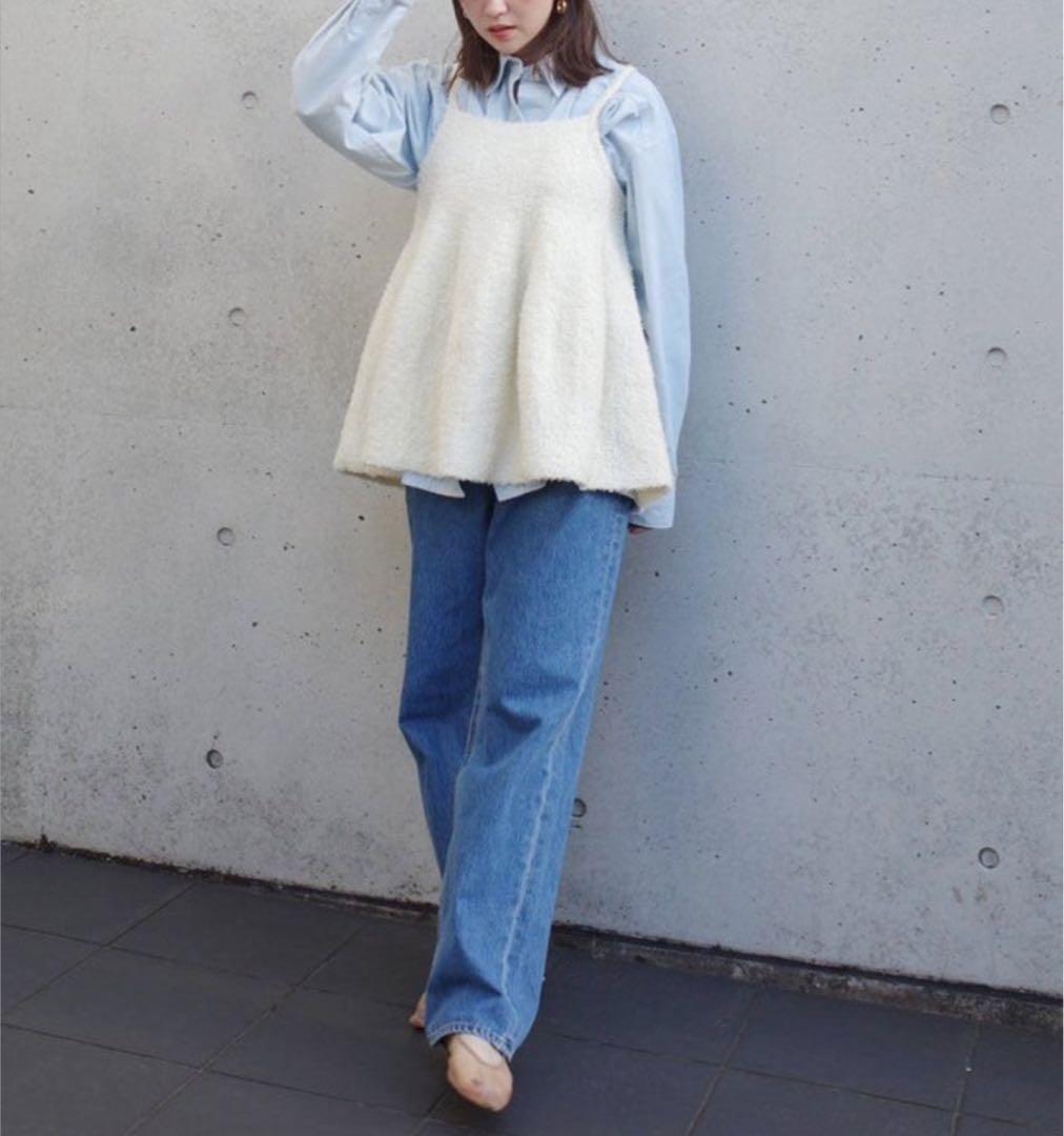 シールームリン フレアニットキャミ アイボリー