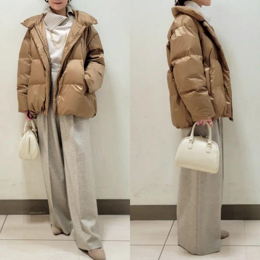 23区 【Oggi掲載】シレータフタ ハイネック ショート ダウンコート