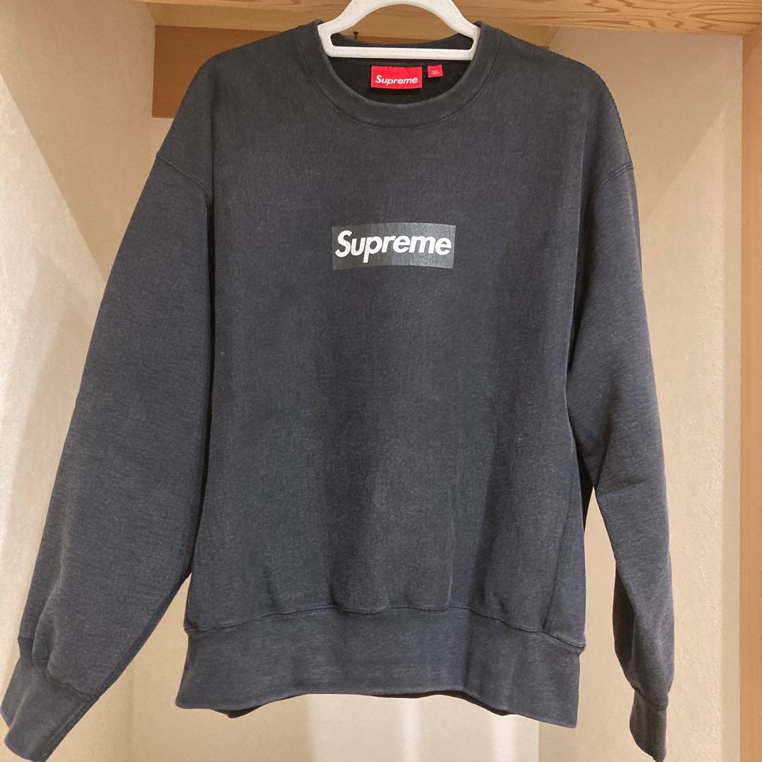 Supreme Washed Box Logo Crewneck 黒M