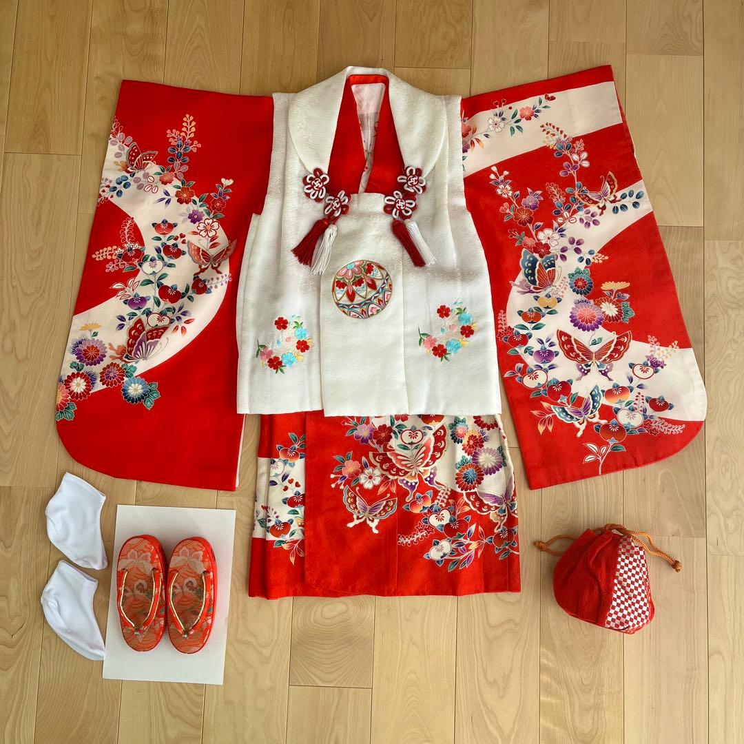 着物　被布　セット　正絹　七五三　三歳　女の子