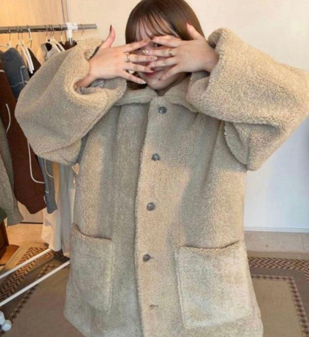 新品　OLUN 　loose 2way boa coat