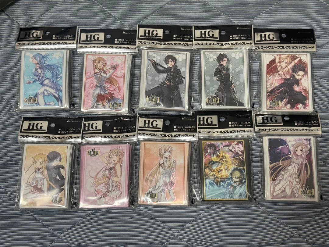 電撃文庫 SAO 10周年キービジュアル スリーブ10種　キリト　アスナ