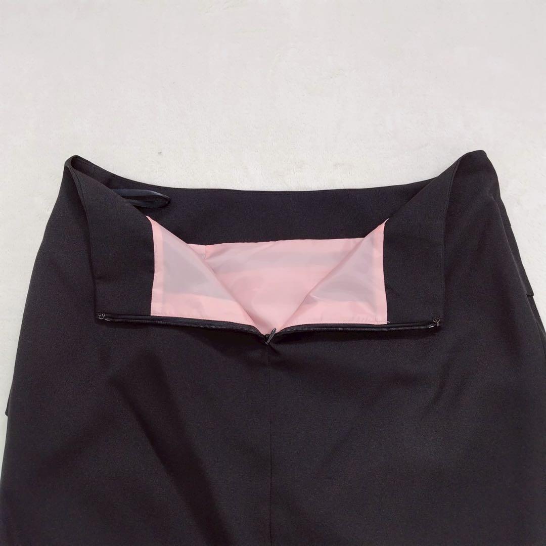 美品 パンツスーツ ブラック3点 セットアップ 就活 リクルート 17号 大きい