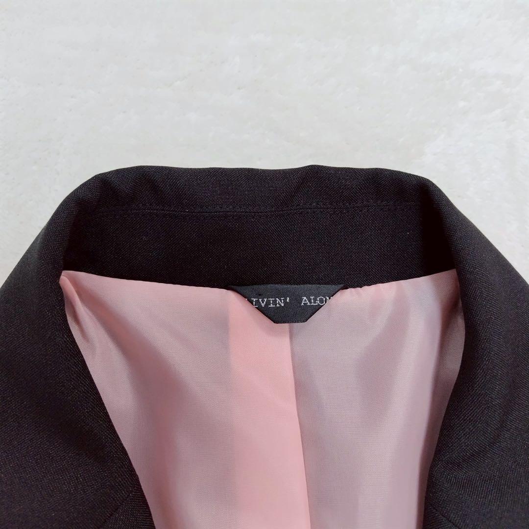 美品 パンツスーツ ブラック3点 セットアップ 就活 リクルート 17号 大きい