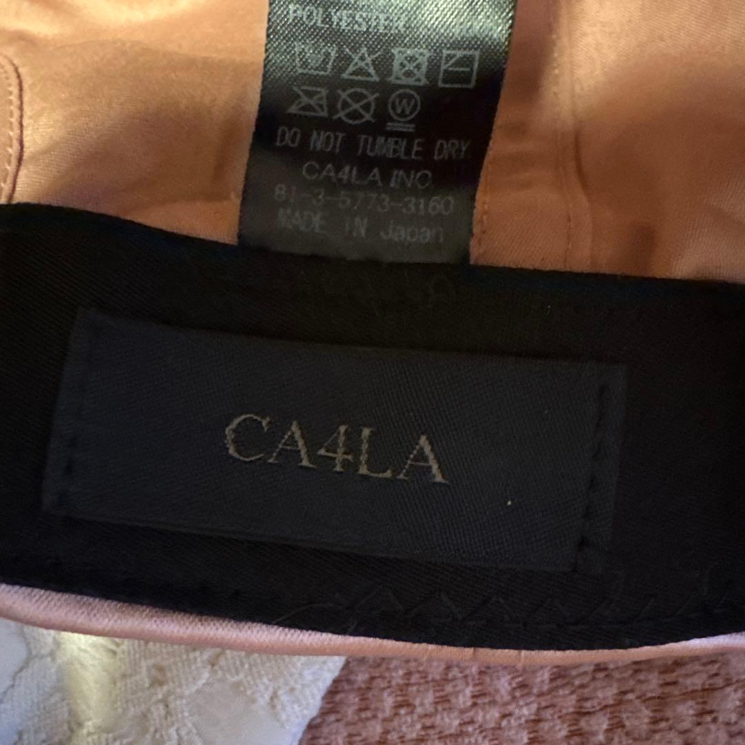 C4LA ピンク サテンキャップ HILDA 3