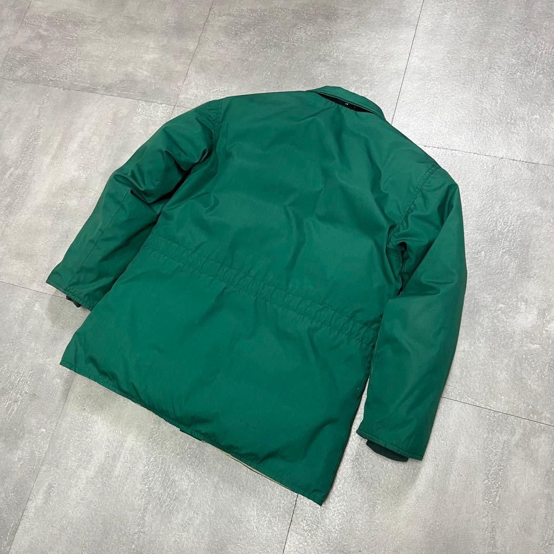 オールドエディーバウアーダウンジャケット緑黒タグUSAアメリカアウトドア古着