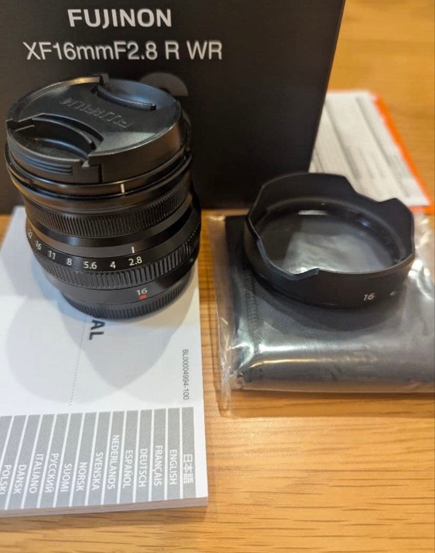 Fujifilm XF16mmF2.8 R WR レンズ