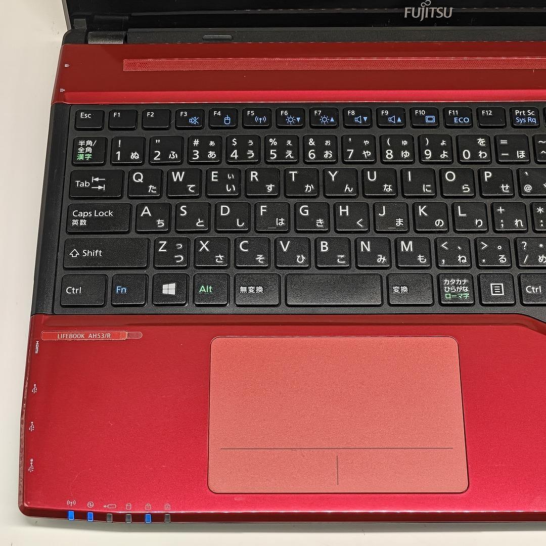 【富士通】AH53 爆速i7 SSD256GB 16GB レッド ノートPC