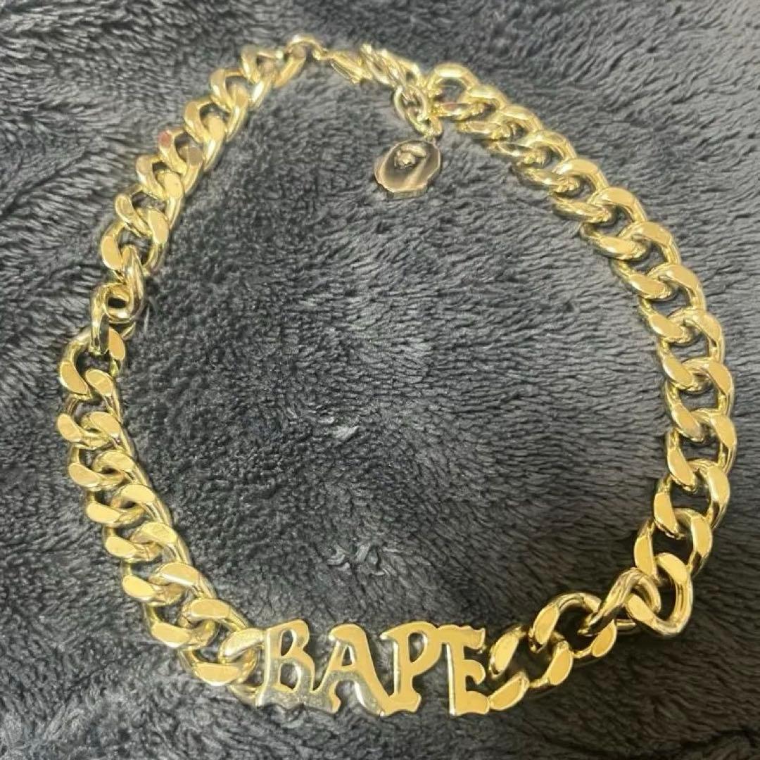 BAPE チェーンネックレス ゴールド