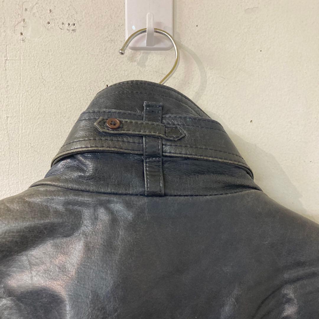 y2k グランジ　TORNADO MART ライダース　レザー　サイズL D7