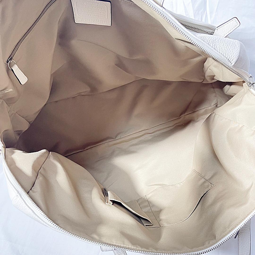 未使用 COACH コーチ レザー ボストンバッグ ホワイト 2way