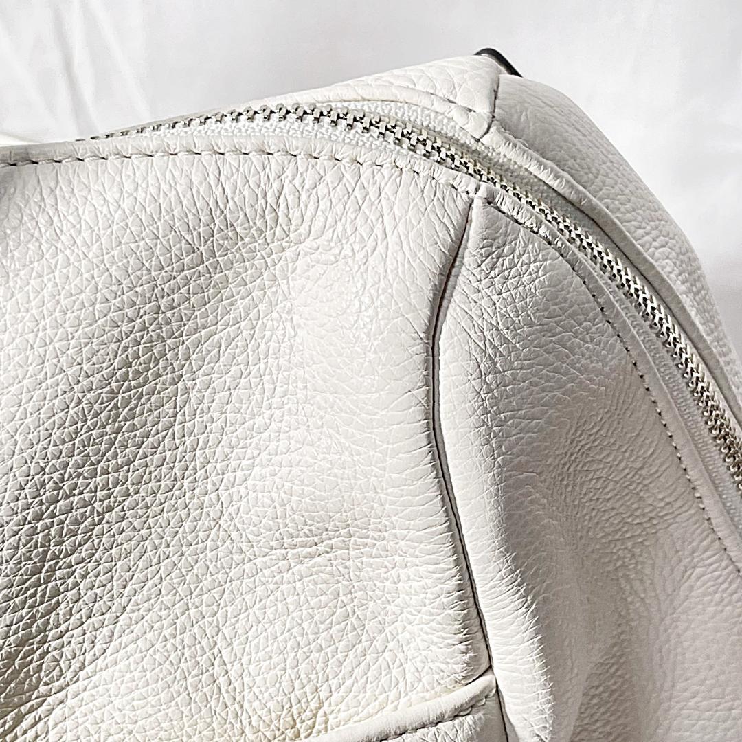 未使用 COACH コーチ レザー ボストンバッグ ホワイト 2way