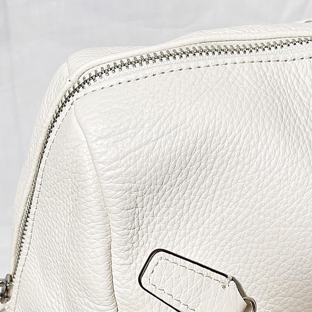 未使用 COACH コーチ レザー ボストンバッグ ホワイト 2way