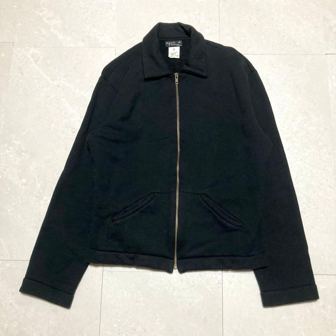 ジャケット・アウター 00s agnes b. sweat zip up blouson cotton