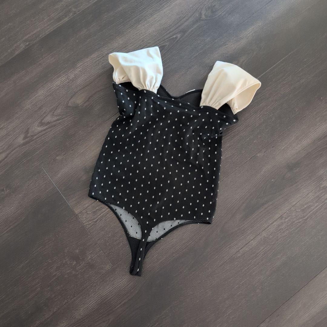 Wolford×VALENTINOコラボ ドット柄ボディスーツ S