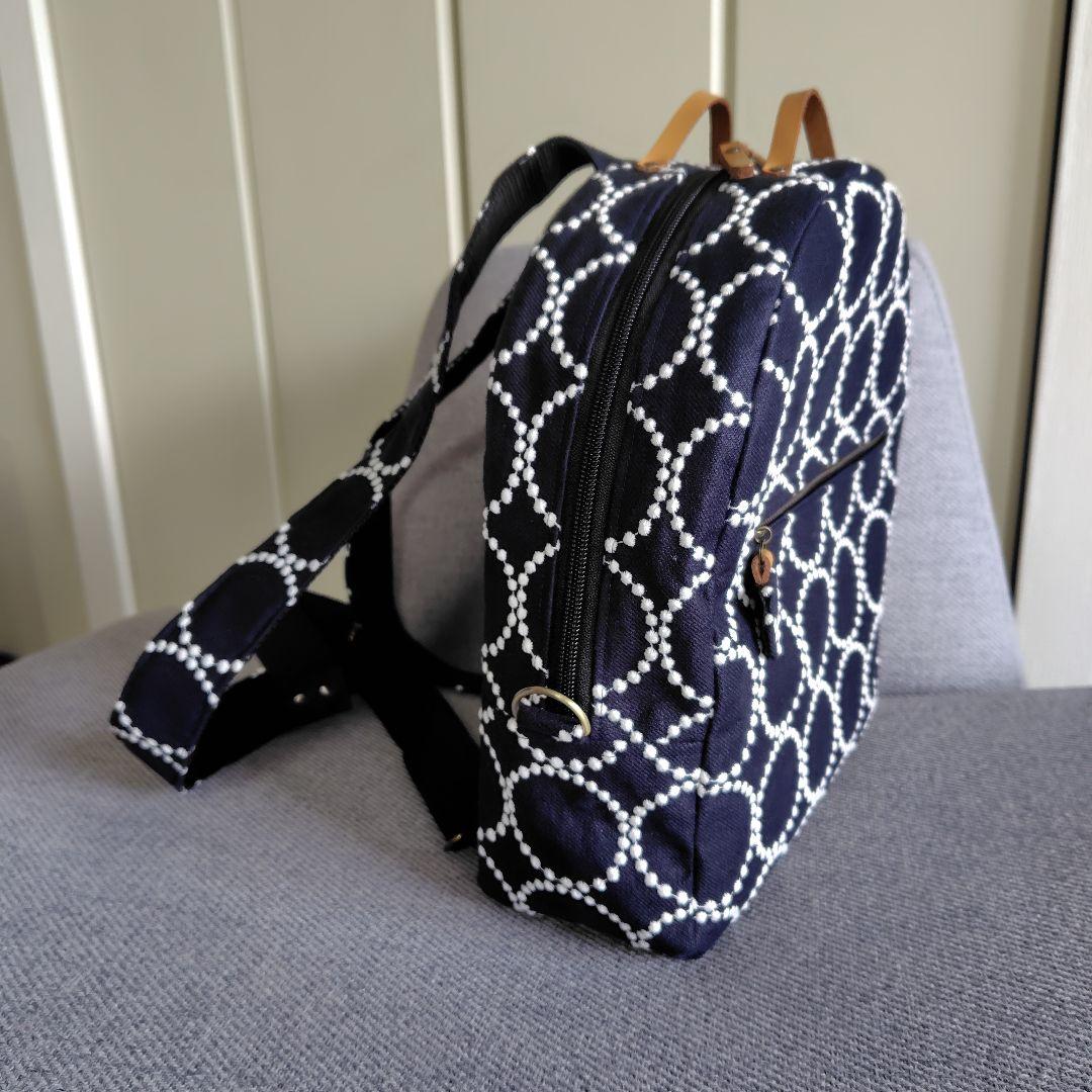 ミナペルホネンタンバリン両開きリュックハンドメイド