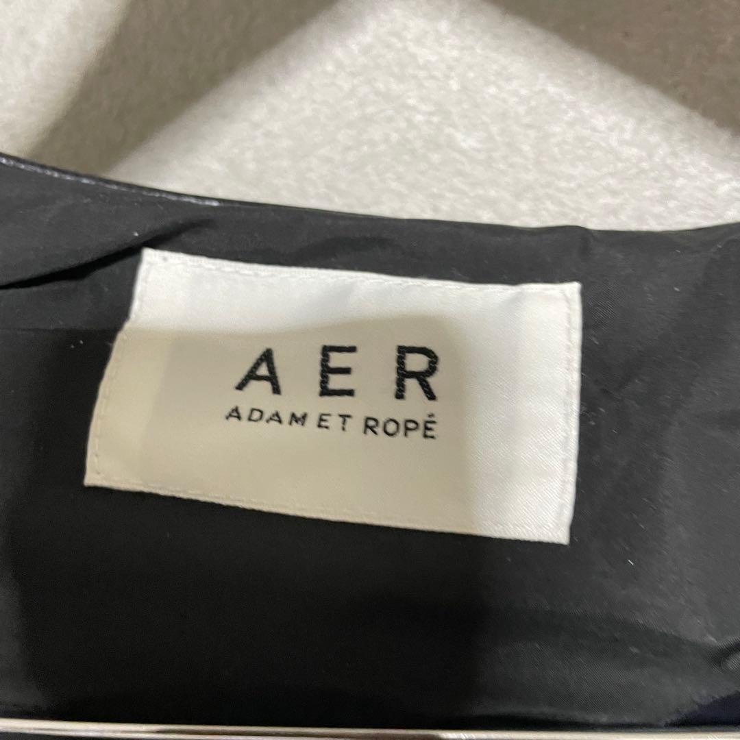 アダムエロペ　美品　テントシルエット　ダウンライク　中綿ジャケット　ブラック　黒