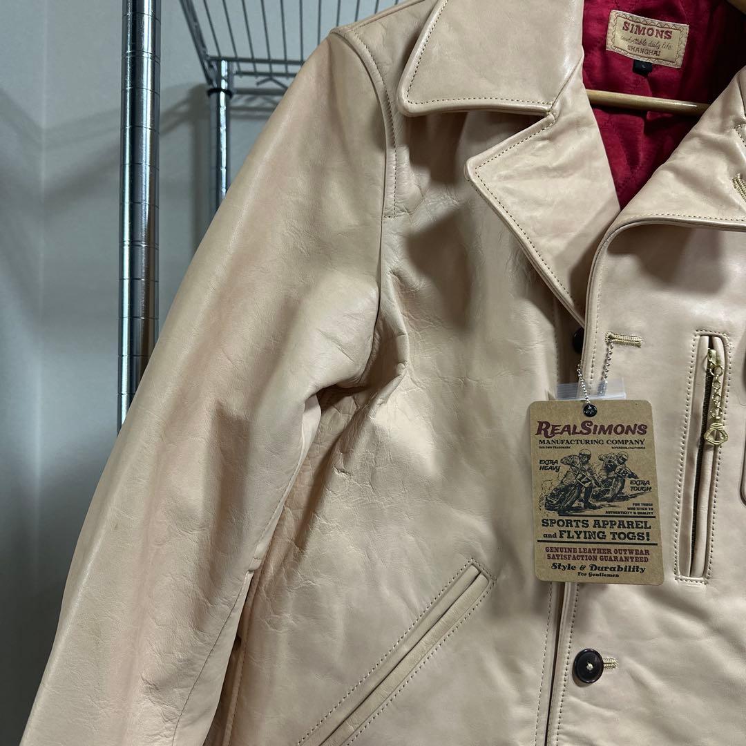 1940年代風 机车ジャケット 馬革フルベジ 1.1-1.2mm L