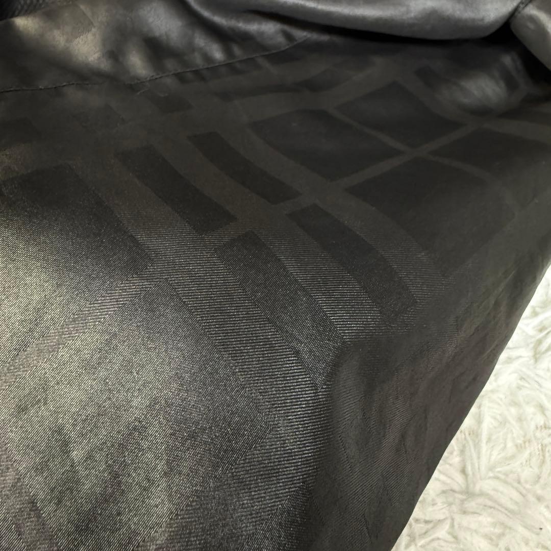 美品 バーバリーブラックレーベル シャドーチェック フーディージャケット 黒 M